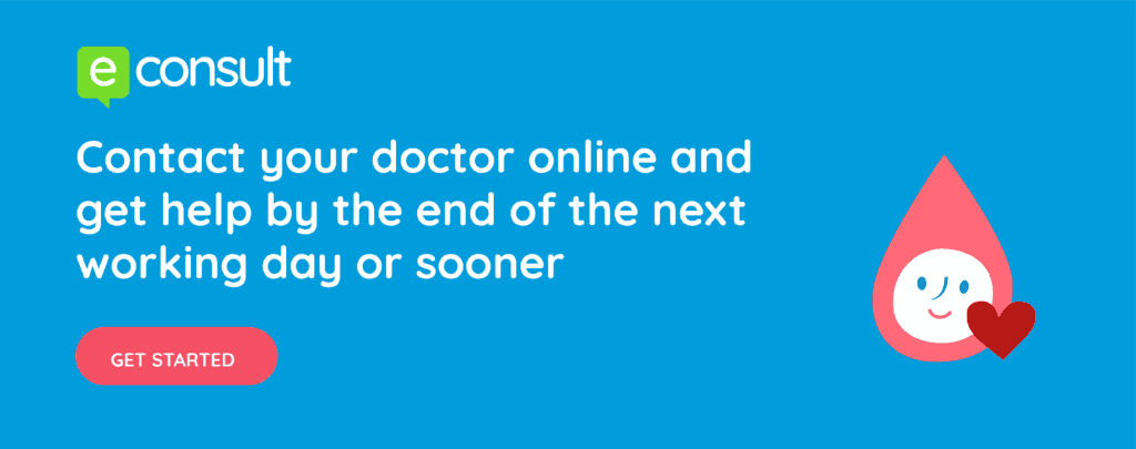 Contact your doctor online and get help by the end of the next working day